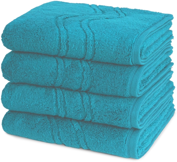 Ross Cashmere feeling 4 tlg. Frottier-Set - 4 X Handtuch (50 X 100cm) - 520 g/m2 - Petrol