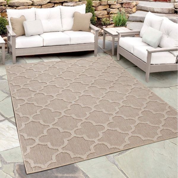 Teppium Teppich Skandinavisches Design, Rechteckig, Höhe: 8 mm, In& Outdoor Teppich Skandinavisch Design für Küchen Balkon Terrasse