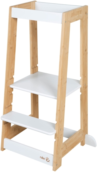 roba Lernturm - FSC®zertifiziert - ab 12 Monaten - HxBxT: 88 x 54 x 43,5 cm - Bambus / Weiß