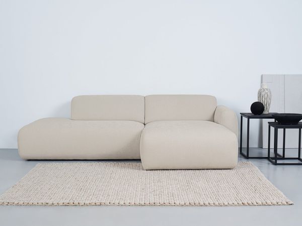 andas Ecksofa Myrland, Breite 222 cm, Chenille, Easy Clean Stoff, mit Kaltschaum