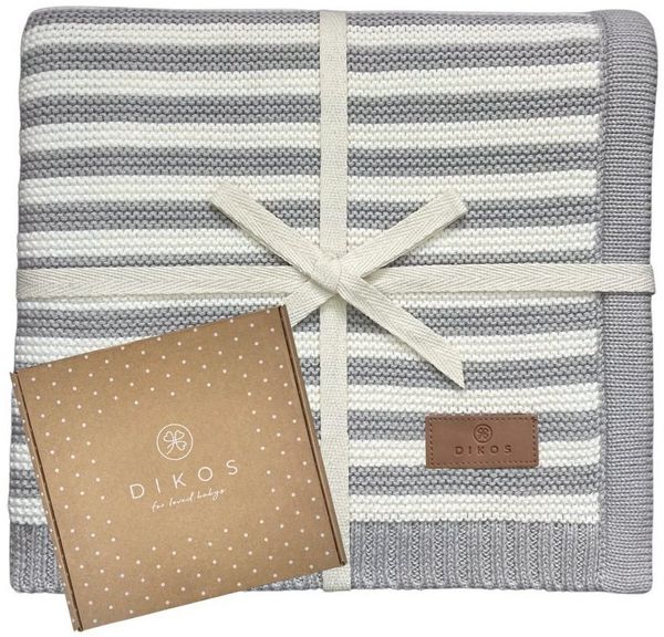 Babydecke DIKOS® Babydecke aus *100%* Bio Baumwolle Strickdecke Erstlingsdecke, DIKOS, PREMIUM Qualität atmungsaktiv, nachhaltig, plastikfrei, kuschelweich