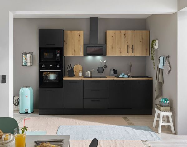 BASIC by Balculina Küchenzeile Turin, Breite 280 cm, wahlweise mit E-Geräten