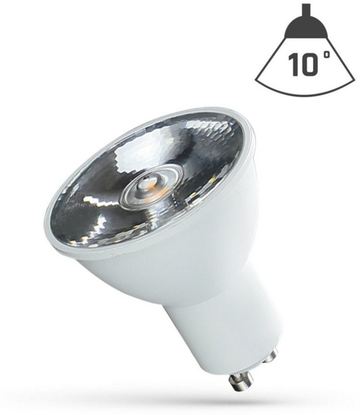 LED GU10 6W 230V AC Warmweiß GU10 GU5.3 430 Lumen 10°