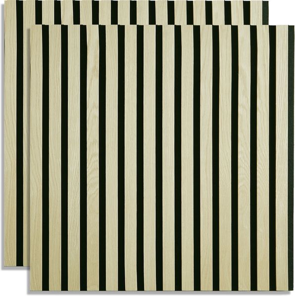 Akustikpaneele Holz 60 x 60 cm 2 Paneele Creme Wandpaneele Deckenpaneele 3D Wandpaneel Wandverkleidung Dekorpaneel