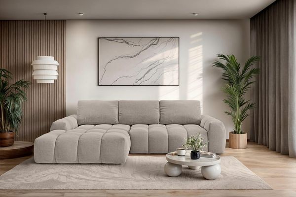 OTTO home Ecksofa AZITA L-Form, 270 cm - OTTO. Verlässliche Qualität, wahlweise als Schlafsofa m. Bettkasten, Bubble-Optik