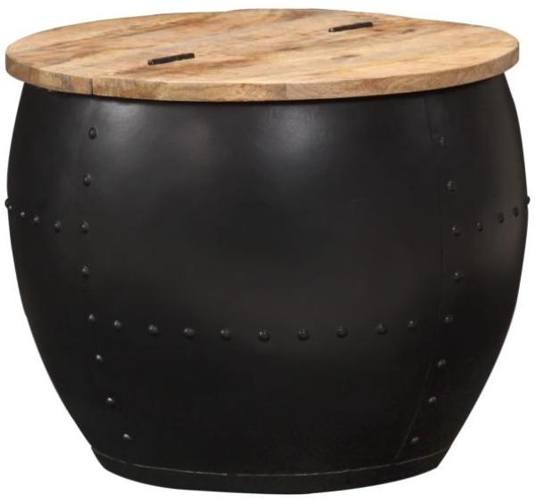 vidaXL Couchtisch Rund 53×43 cm Massivholz Mango 287484