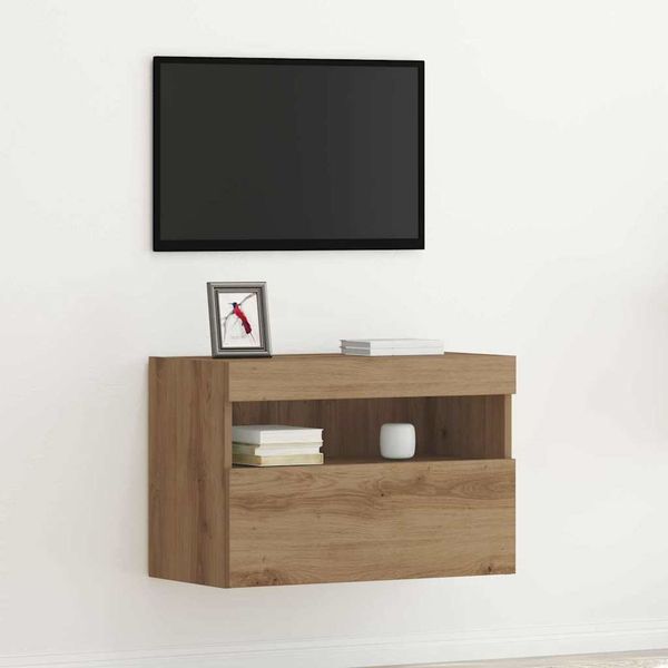 TV-Wandschrank, TV-Hängeboard Fernsehschrank Artisan-Eiche 60 x 30 x 40 cm Holzwerkstoff