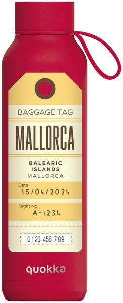Quokka Mallorca Label Edelstahl Trinkflasche isoliert 630 ml Thermoflasche mit Trageschlaufe
