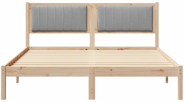 vidaXL Bettgestell mit gepolstertem Kopfteil Hellgrau 150 x 200 cm 878249 Bild 4