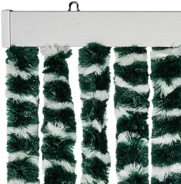 vidaXL Fliegenvorhang Grün und Weiß 90x200 cm Chenille 377384 Bild 4