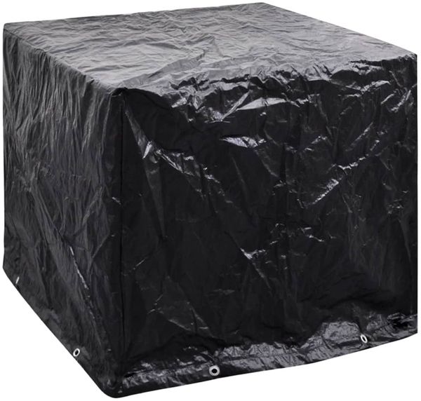 vidaXL Abdeckung mit 8 Ösen für IBC-Tank, Polyethylen schwarz, 100 x 116 x 120 cm Bild 3