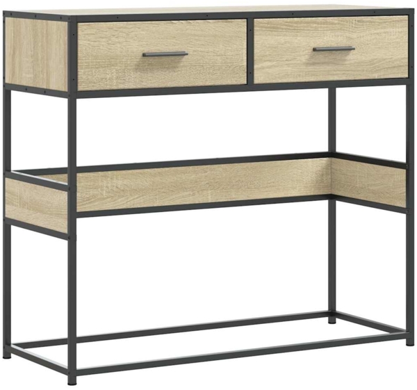 vidaXL Konsolentisch Sonoma-Eiche 90x35x80 cm Holzwerkstoff 849175