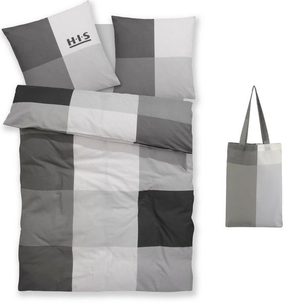 OTTO home Bettwäsche Tirrell, Linon, 2 teilig, Bettwäsche ab Gr. 135x200 cm, 100% Baumwolle, Marke H.I.S by OTTO home