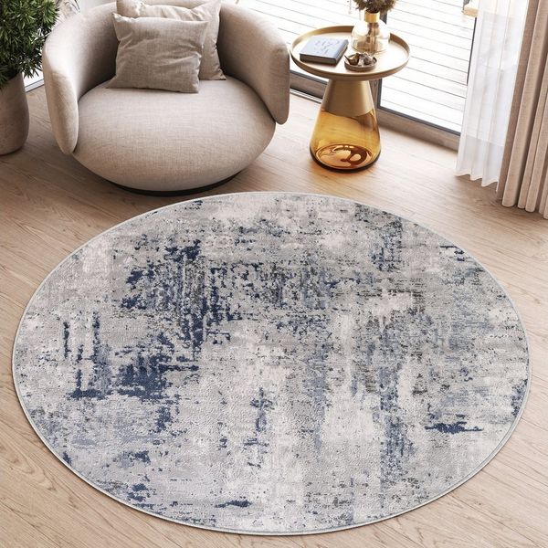 Tapiso Teppich SKY, rund, Höhe: 12 mm, Wohnzimmer, Schlafzimmer, modern Design, Rund