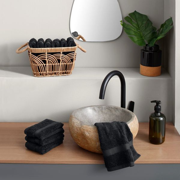 OTTO home Waschlappen Vanessa, 10 Seiftücher, 30x30cm, in Standard- und Premium-Qualität, (Set, 10-St), Handtücher mit Bordüre, 100% Baumwolle, einfarbig, weich