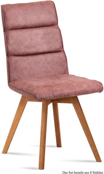 Esszimmerstuhl (8er-Set) Dixie 47x92x60 Eiche geölt/Rosewood