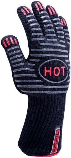 culinario Grillhandschuh/Backhandschuh, Profi Topflappen, bis 250 °C hitzebeständig, mit extra langem 11 cm Bund