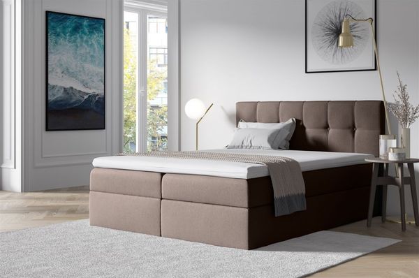 Boxspringbett BURGOS 140x200 cm Braun