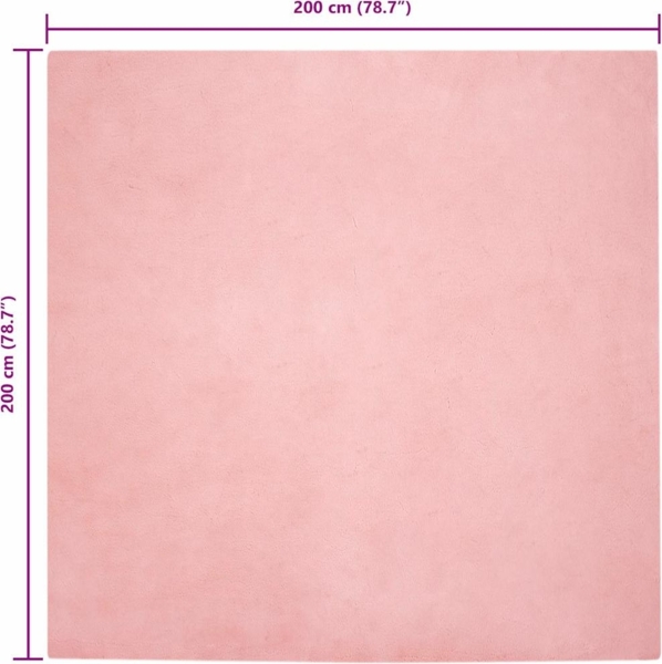 vidaXL Kunstfell Hasen Teppich Rosa 200x200 cm Polyester 42021709 Bild 7
