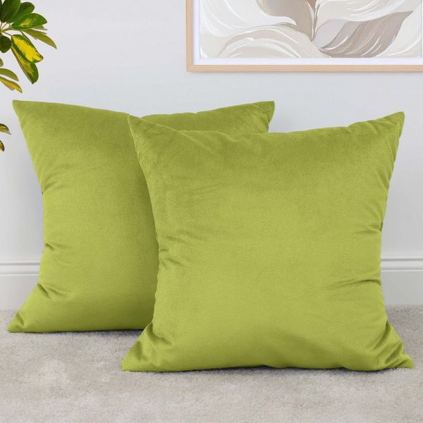 Amilian Dekokissen 2er Set - Kissen mit Füllung und Bezug - Sofakissen, Zierkissen, (2 Stück), 40x40 cm, Kopfkissen, Kuschelkissen mit Kissenfüllung