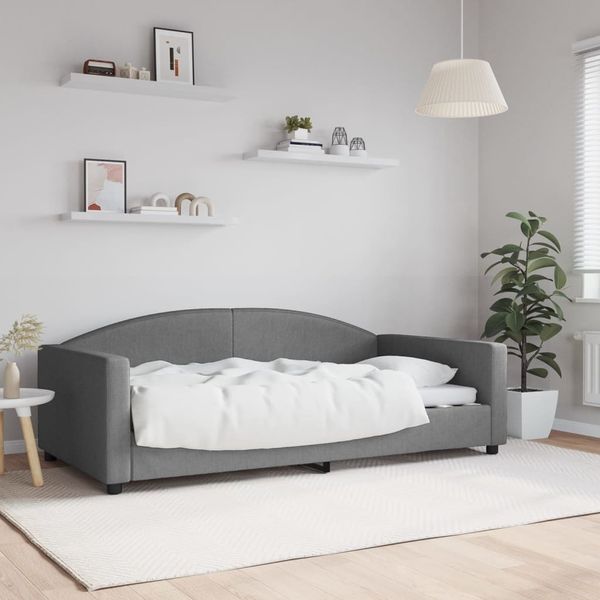 vidaXL Tagesbett Dunkelgrau 100x190 cm Stoff 354127