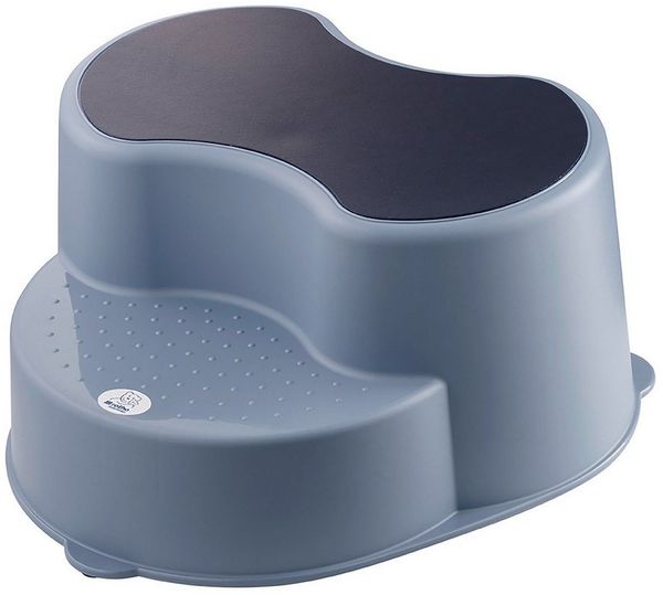 Rotho Babydesign TOP Kinderschemel - recycelt - Tritthocker - Trittschemel - Kinderschemel - Trittleiter - Kindertreppe - Antirutschfläche - Blau