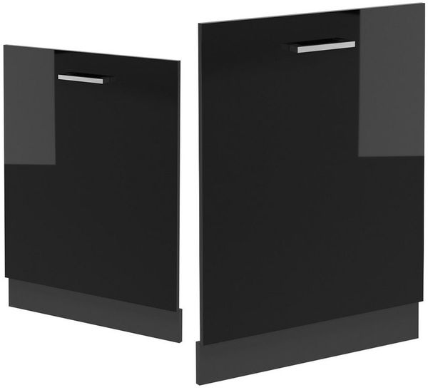 Geschirrspülblende R-Line Schwarz Hochglanz 60 cm ohne Arbeitsplatte Vicco Bild 3