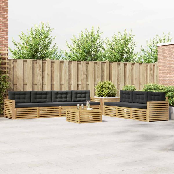 vidaXL Outdoor-Sofagarnitur 8 pcs Weiß und Anthrazit 3390172