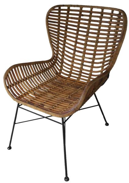 Stuhl RATTAN, braun, ca. 60/88/70 cm