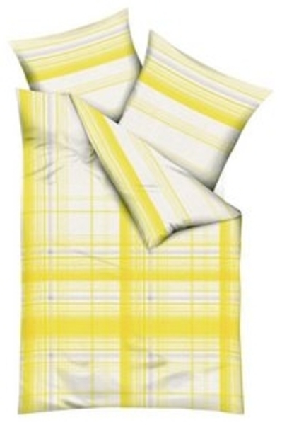 JACK Bettwäsche 135x200cm Facile Gelb Streifen, Seersucker, 2 teilig, frisches farbenfrohes Streifendesign, Reißverschluss Bild 6