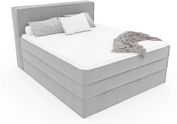 99rooms Santiago Boxspringbett Schwarz Strukturstoff INARI 120x200 cm Taschen-Federung Bild 5