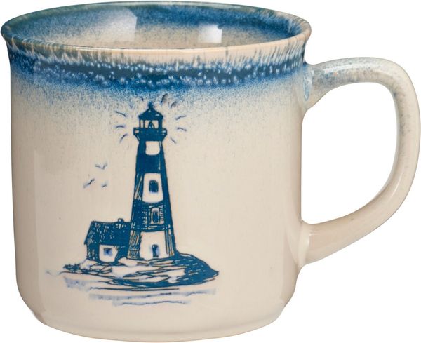 Koopman Becher Maritime Becher 4er-Set, Porzellan
