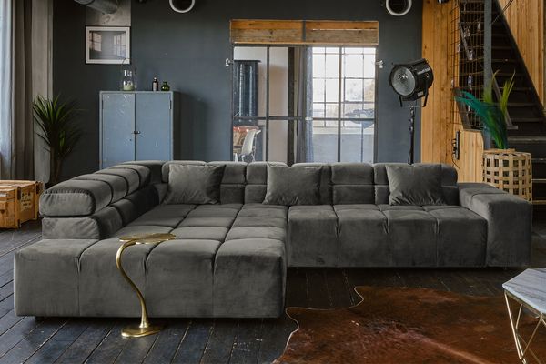 KAWOLA Ecksofa NEVADA, Couch L-Form rechts oder links, ohne Sitzvorzug Velvet