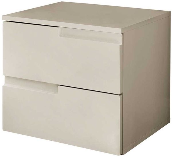 Nachttisch self Jenna, Holzwerkstoff, Beige, 46 x 42 x 40 cm