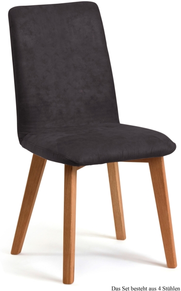 Esszimmerstuhl (4er-Set) Darci 47x92x60 Eiche geölt/Espresso