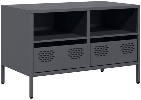 vidaXL TV-Schrank Anthrazit 68x39x43,5 cm Kaltgewalzter Stahl 851318