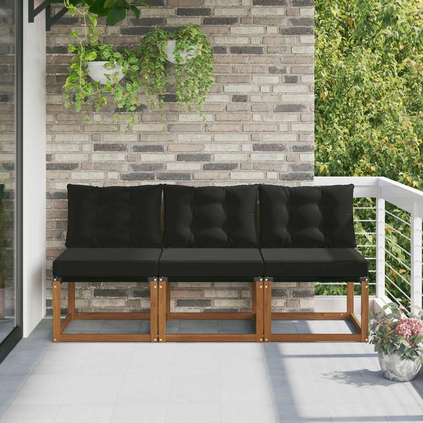 vidaXL 3 Stück Outdoor Mittelsofa 900611