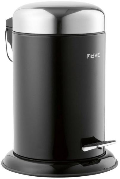 Möve Kosmetikeimer Treteimer Push, 3 Liter, schwarz