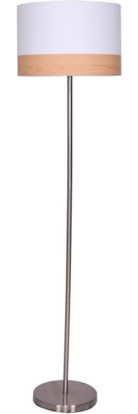 Leuchte Stehlampe Metall und Stoff Weiß Bild 2