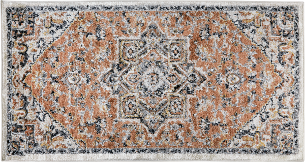 Teppich mehrfarbig 80 x 150 cm orientalisches Muster Kurzflor METSAMOR