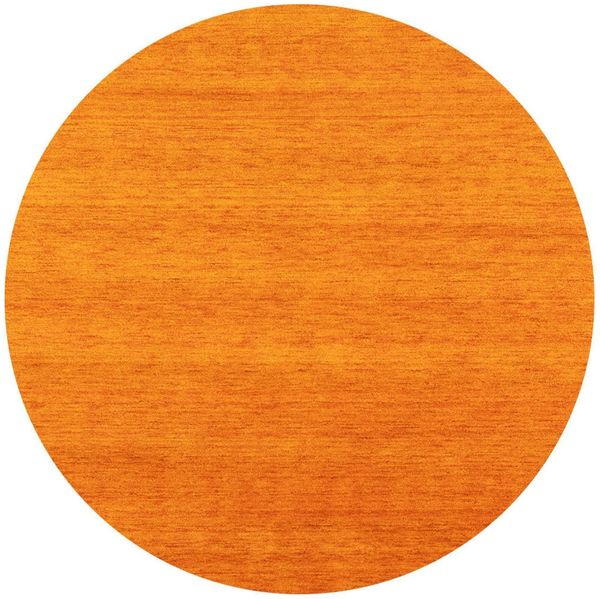 Gabbeh Teppich - Softy - Uni 200 x 200 cm - orange - rund