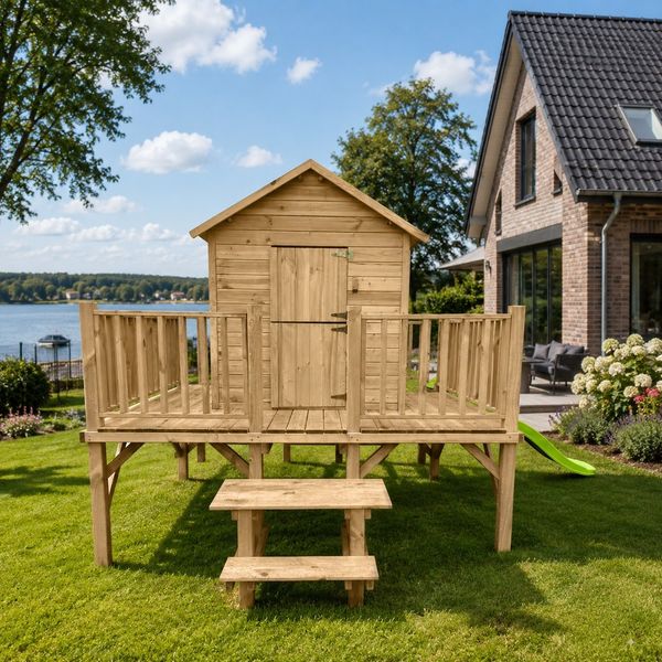 Kinderspielhaus aus Holz 227 x 286 x 232 cm | 3994