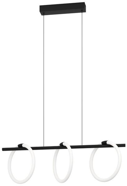 Eglo 900562 Hängeleuchte CARANACOA Stahl schwarz, Kunststoff weiss LED 3X9W 3000K L:78cm B:23cm H:110cm