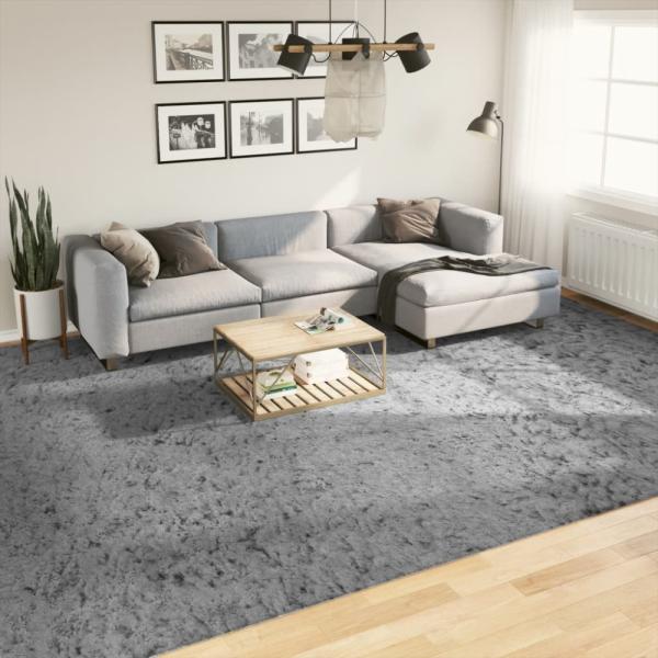 vidaXL Shaggy-Teppich PAMPLONA Hochflor Modern Grau 300x400 cm 375264