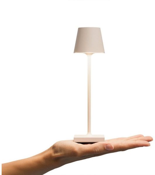 SIGOR LED Tischleuchte NUINDIE Pocket Dünenbeige, Dimmbar, LED fest integriert, Warmweiß