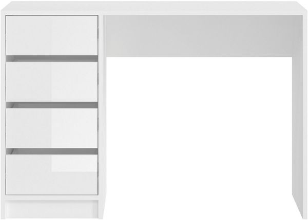 Home affaire Schreibtisch Pisa, Breite 110 cm, 4 Schubkästen, hochglanz Schubkastenfront, grifflose Optik, individuell einsetzbar, Schminktisch, Homeoffice