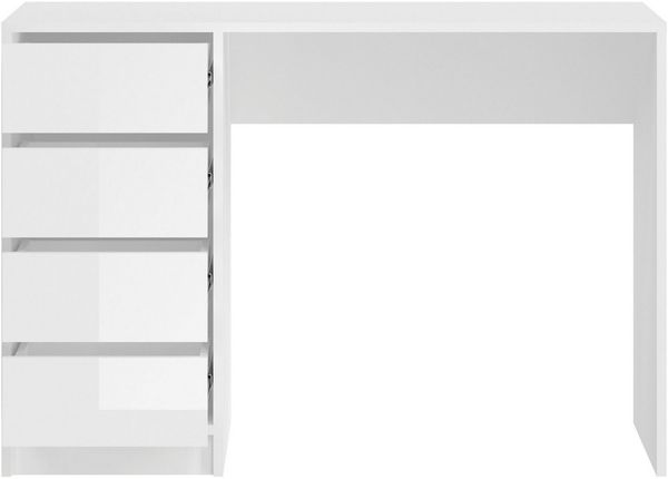 Home affaire Schreibtisch Pisa, Breite 110 cm, 4 Schubkästen, hochglanz Schubkastenfront, grifflose Optik, individuell einsetzbar, Schminktisch, Homeoffice