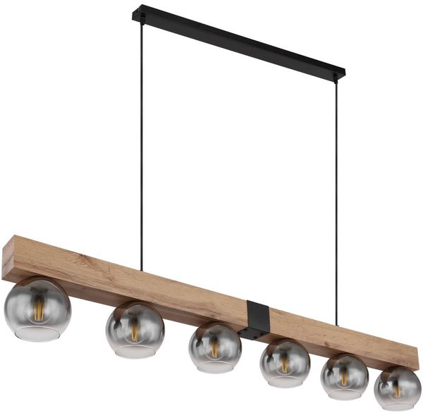 Hängeleuchte Esszimmer Hängelampe Wohnzimmer Pendellampe Holz 15656-6H Bild 5