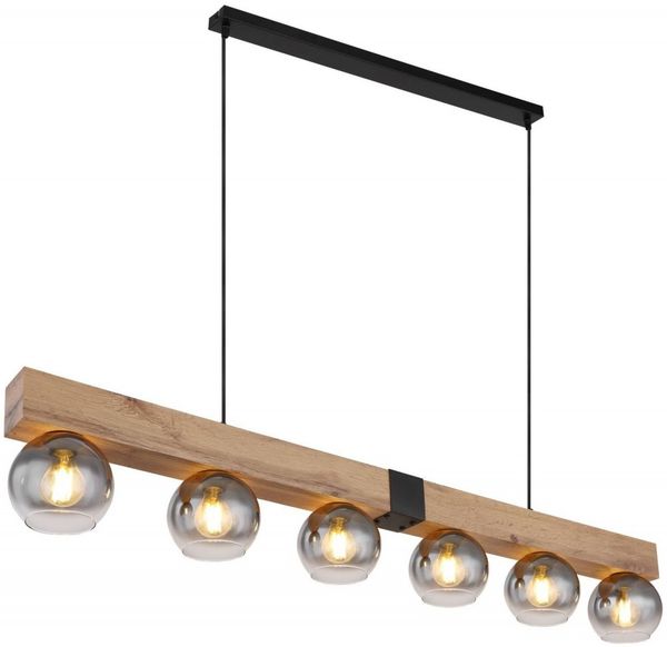 Hängeleuchte Esszimmer Hängelampe Wohnzimmer Pendellampe Holz 15656-6H