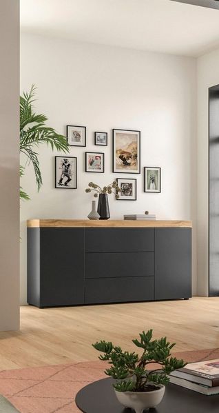 OTTO home Sideboard MAMBO, TOPSELLER!, Breite 160cm, 2 Türen, 3 Schubkästen, push-2-open (1 St, 2 farbige Ausführung, in verschiedenen Farben erhältlich), Kommode, Anrichte, Wohnzimmer, Schlafzimmer